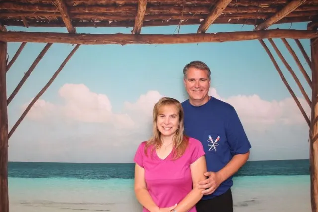 Beach Cabana photo booth backdrop
