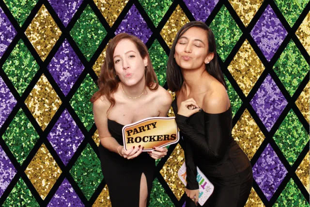 Mardi Gras photo booth backdrop