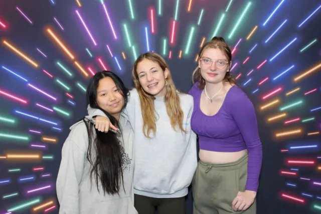 Neon Rainbow photo booth backdrop