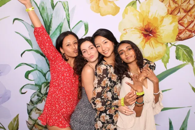 Pineapple photo booth backdrop