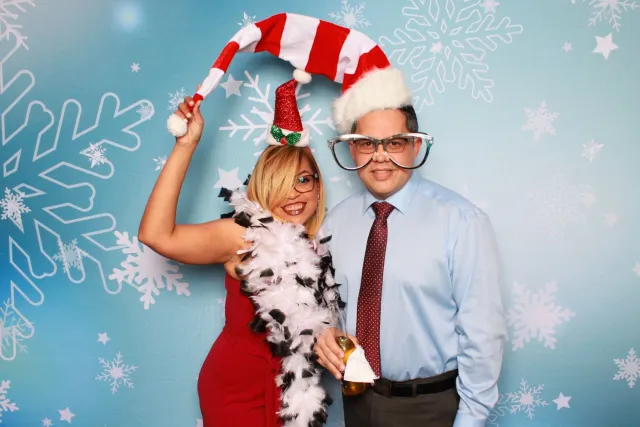 Snowflakes photo booth backdrop